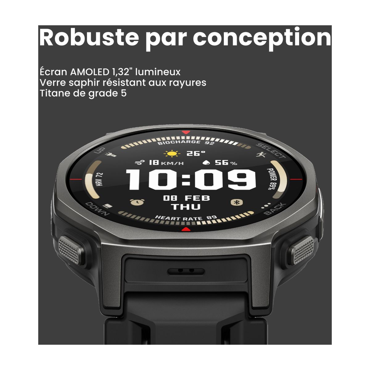 Montre sport T-Rex 3 Pro 44mm Arctic Gold gris, AMAZFIT