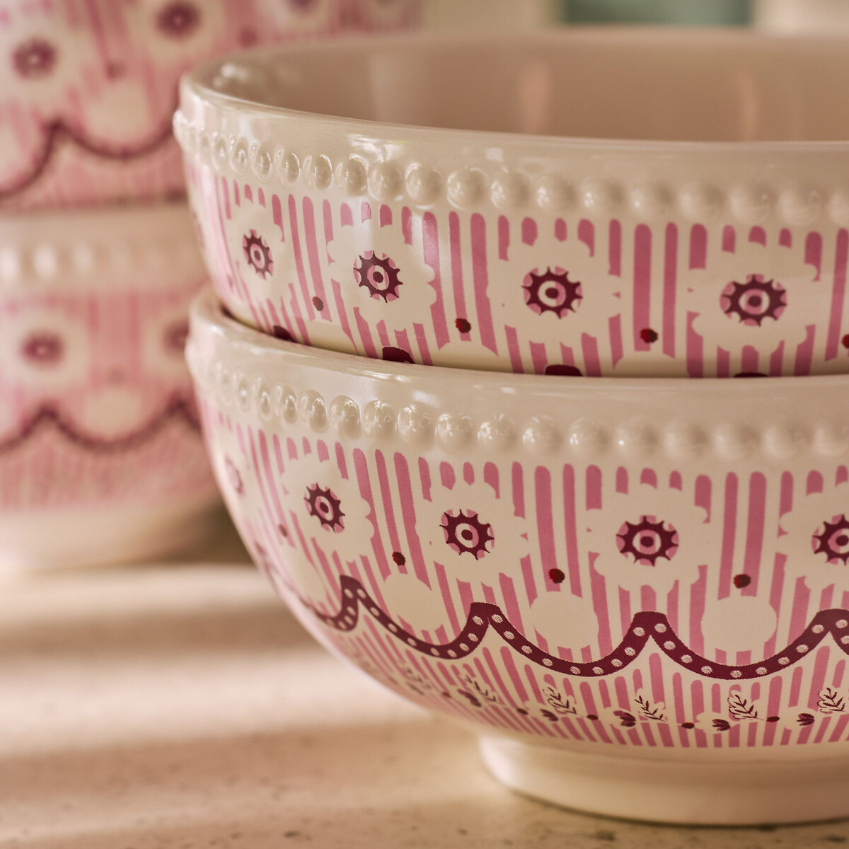 Spitalfields Silk Ceral Bowl pink, CATH KIDSTON