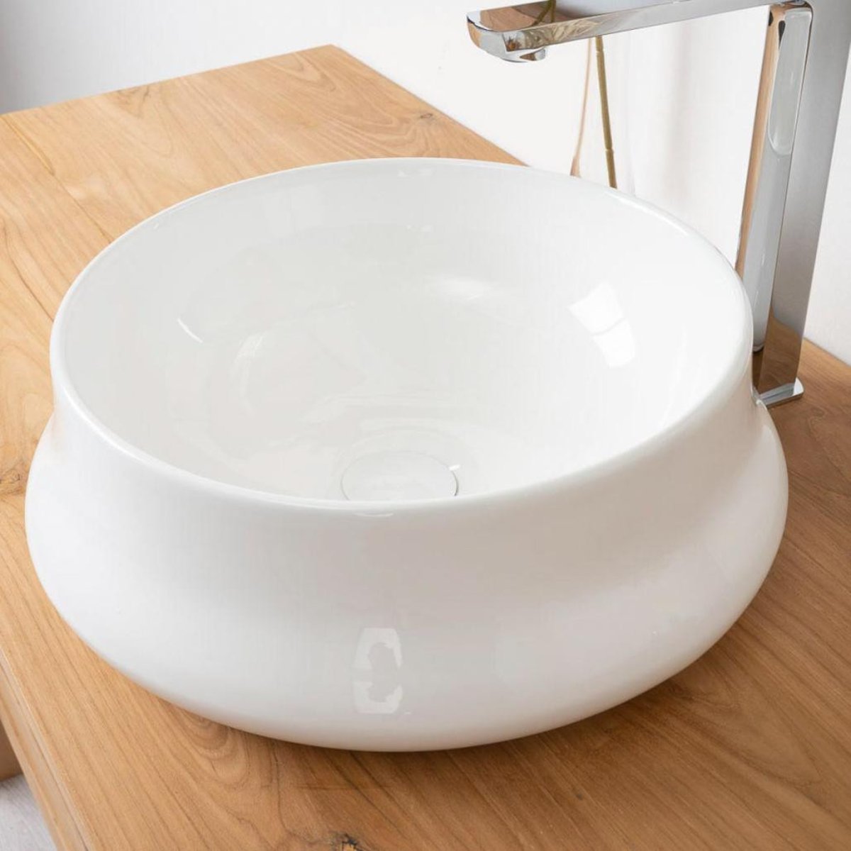 Vasque en céramique ronde 41 cm AXEL blanc, WANDA COLLECTION