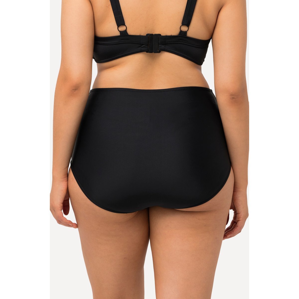 Bas de bikini, drapé, taille haute noir, ULLA POPKEN