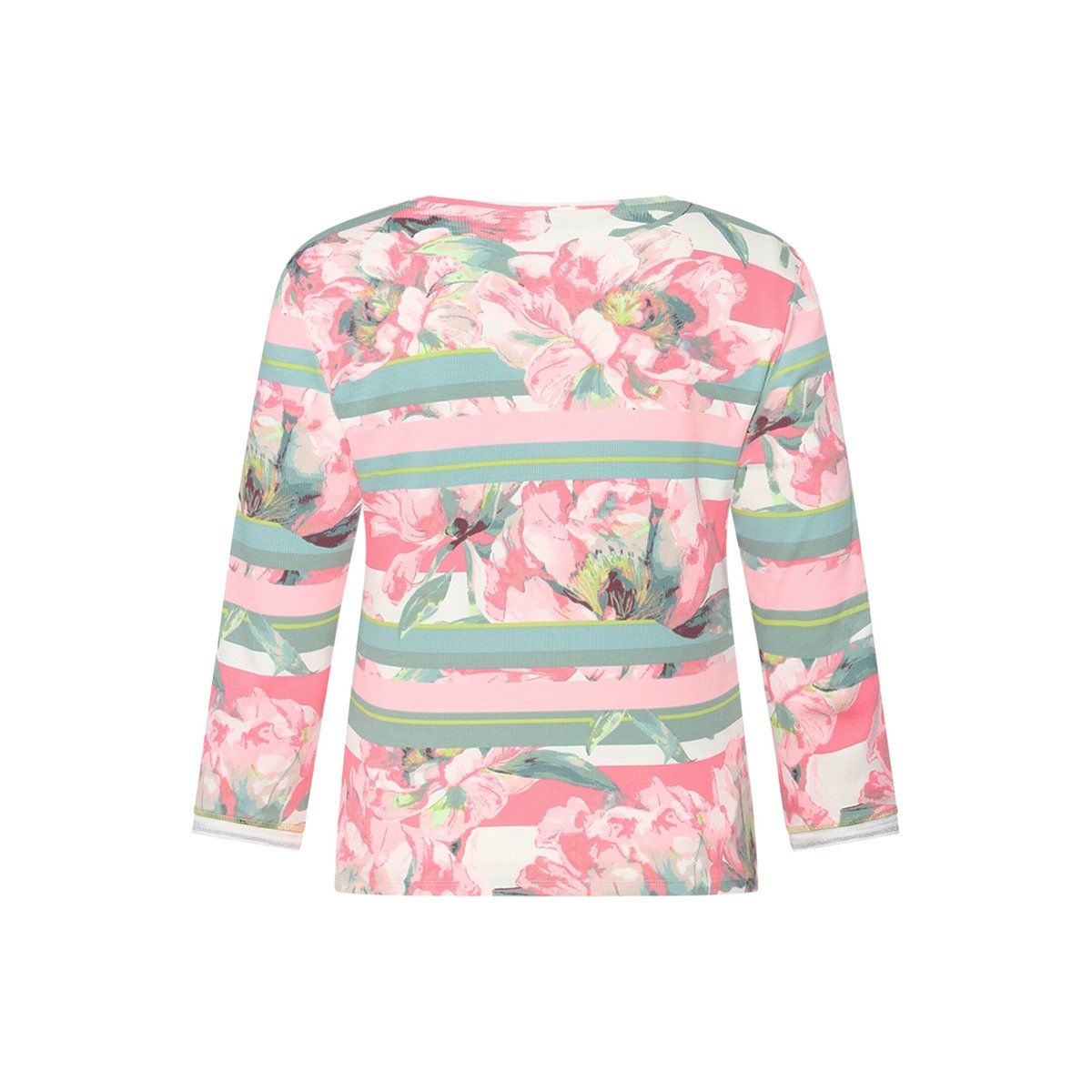 Cardigan façon t-shirt de texture côtelée rosé/cream, BETTY BARCLAY