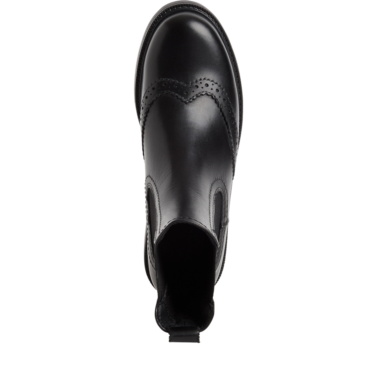 Bottine Chelsea en cuir noir, TAMARIS