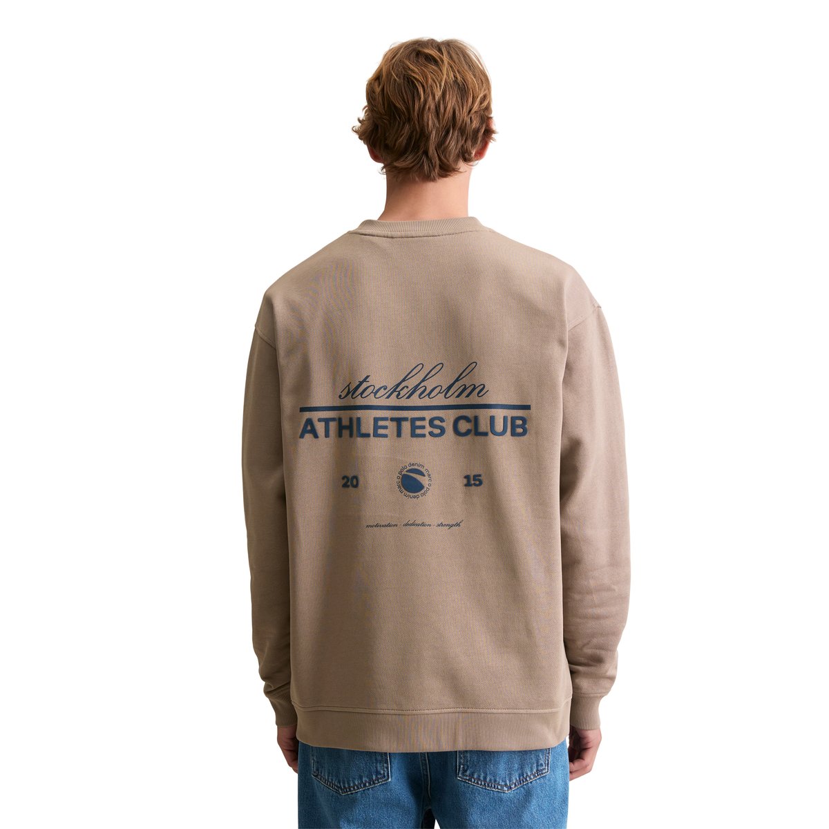 Sweat-shirt relaxed avec un grand imprimé au dos marron, MARC O’POLO DENIM