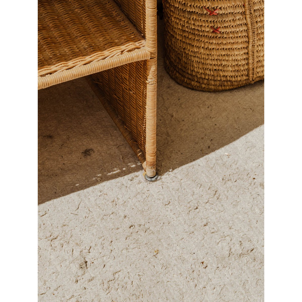 Étagère en rotin Gaëlle N°1446 - Bon état beige, DEBONGOUT