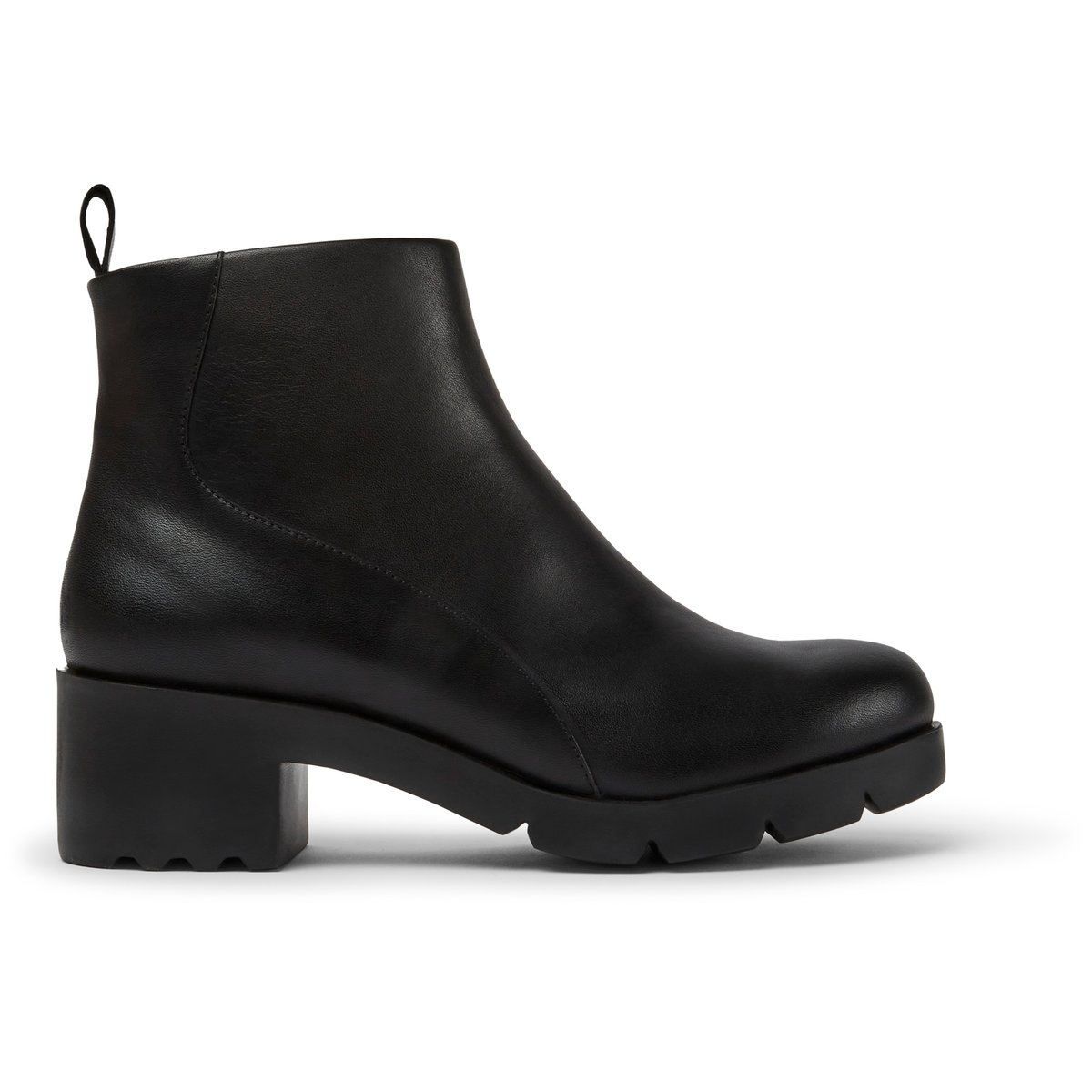 Bottines À Talon Cuir Wanda noir, CAMPER