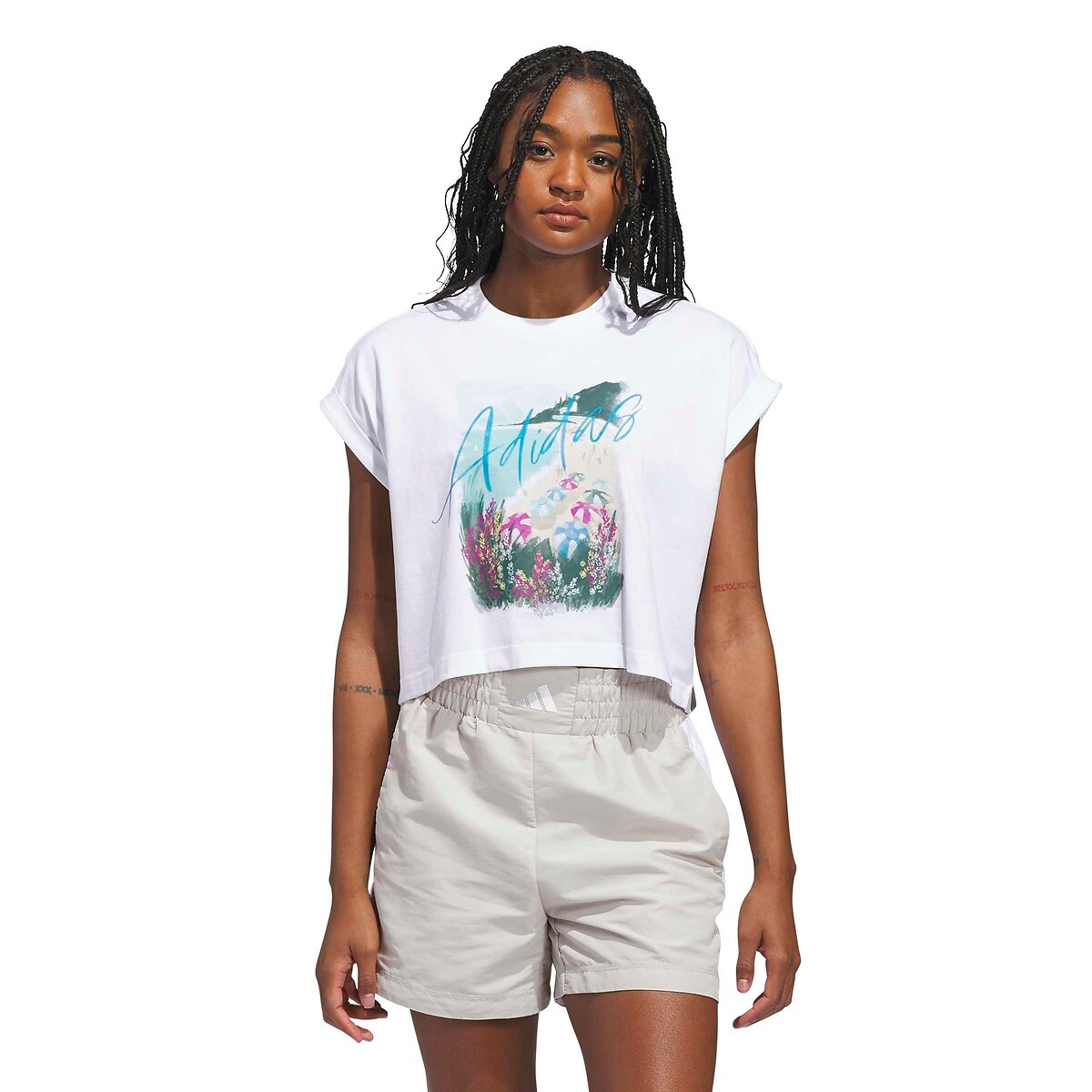 Printed T-Shirt white, ADIDAS SPORTSWEAR
