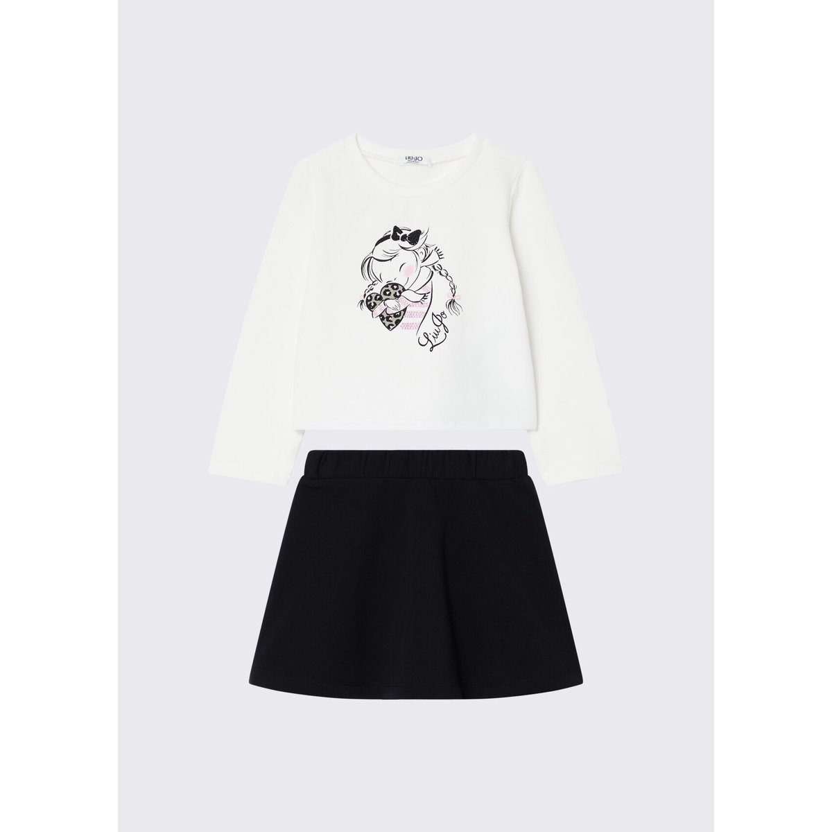 Ensemble sweat et jupe noir et blanc, LIU JO