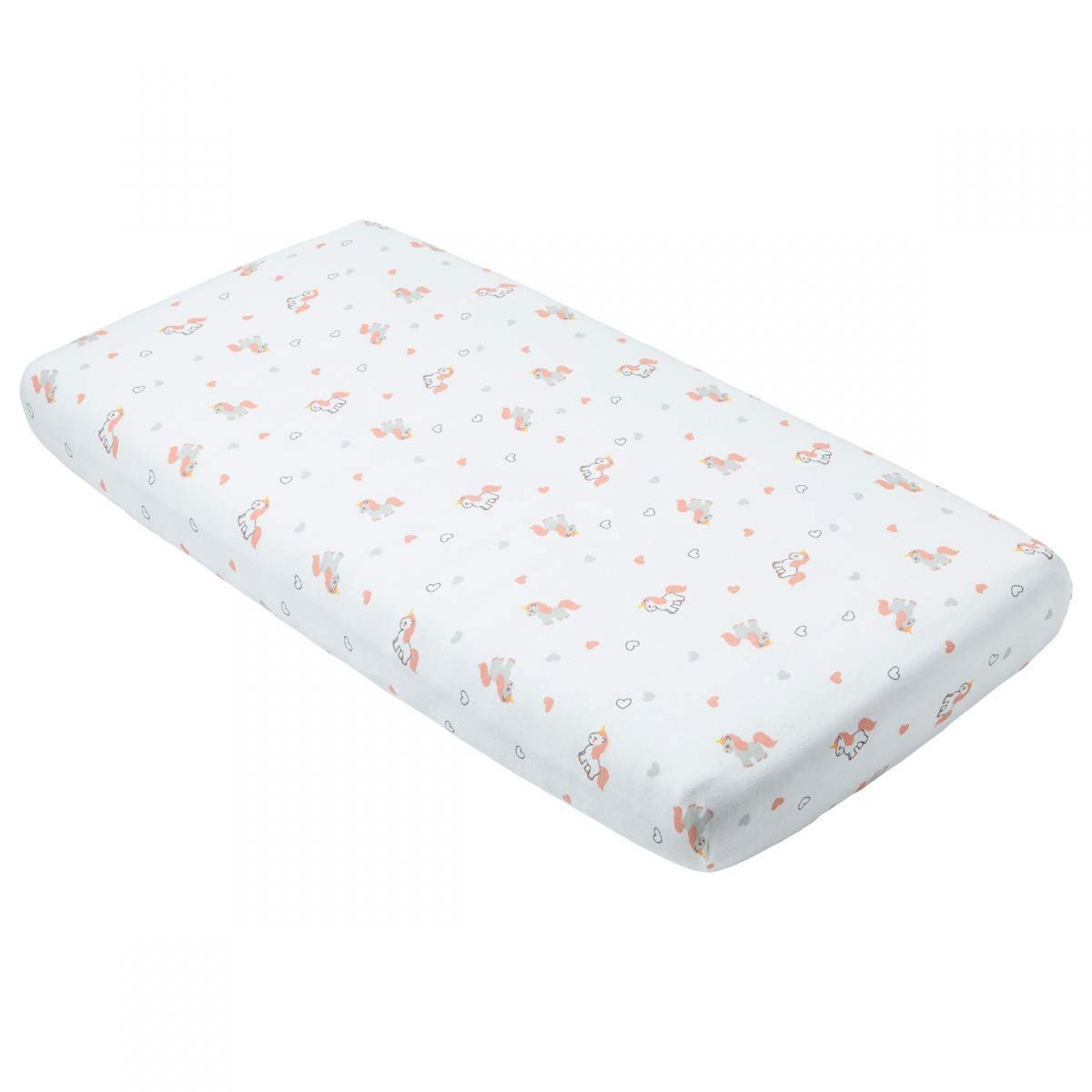 Lot de 2 draps housse 60x120 uni blanc / gris, BABYCALIN
