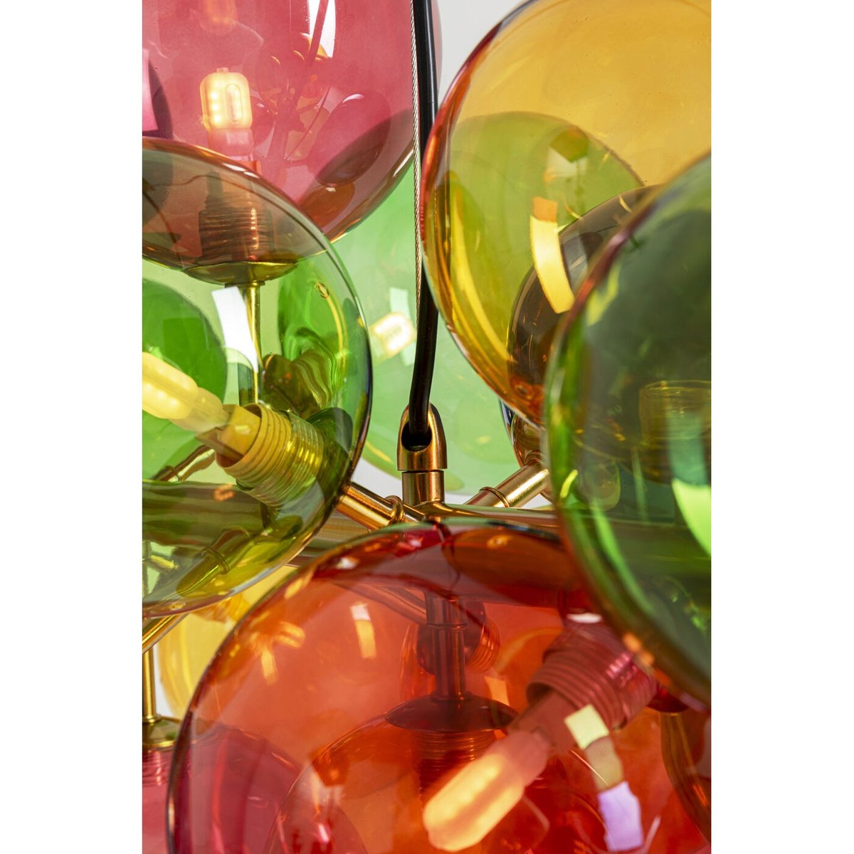Suspension en verre et acier, SCALA BALLS multicolore, KARE DESIGN