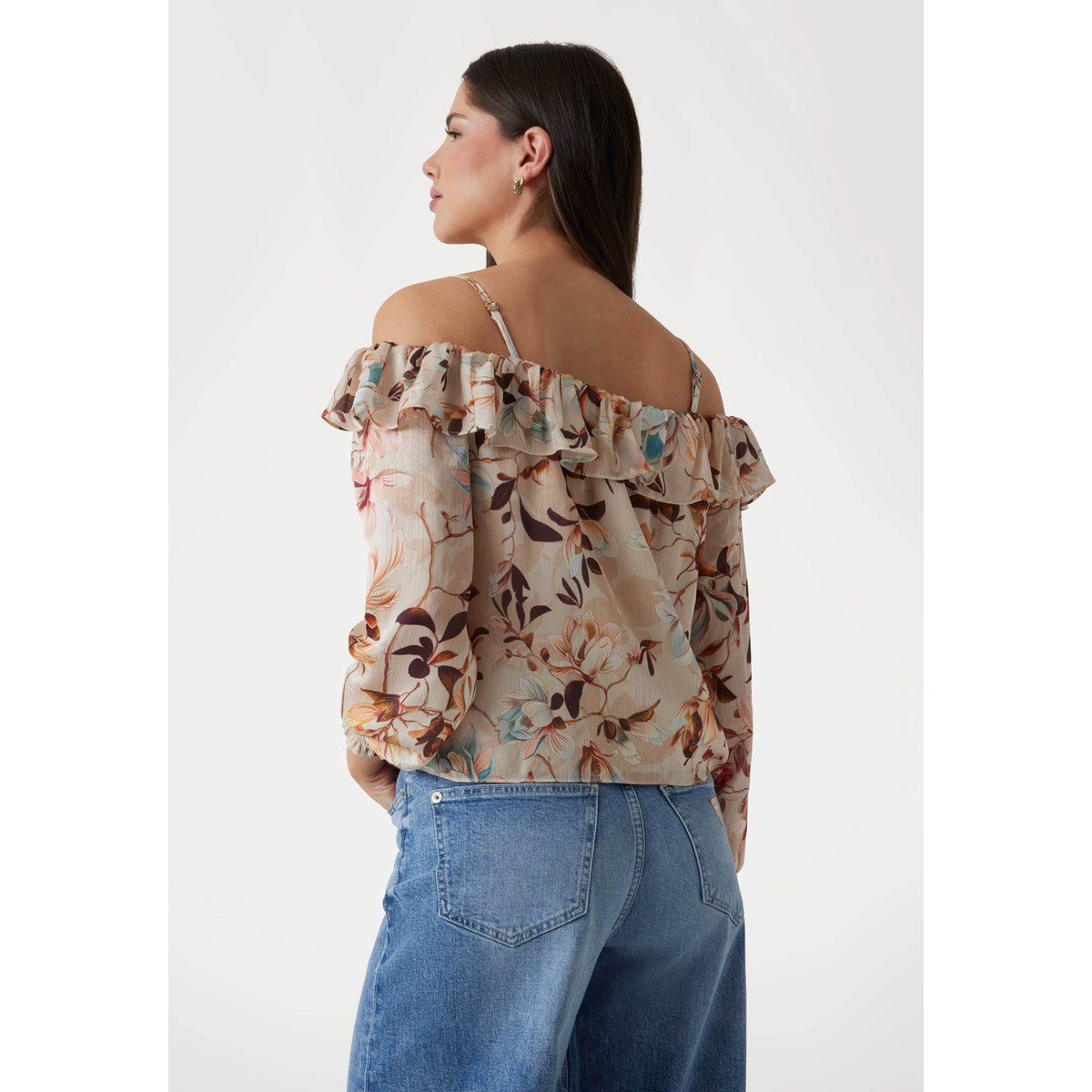 Blouse Mousseline Imprimée fantaisie florale, GUESS