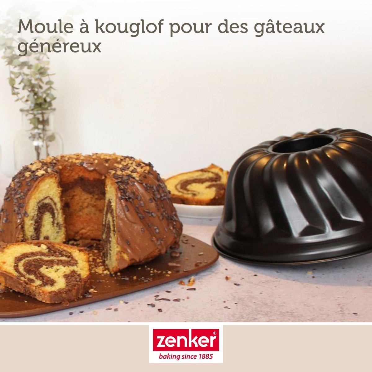 Lot de 2 moules à gâteaux 22/22 cm Black metallic Black noir, ZENKER