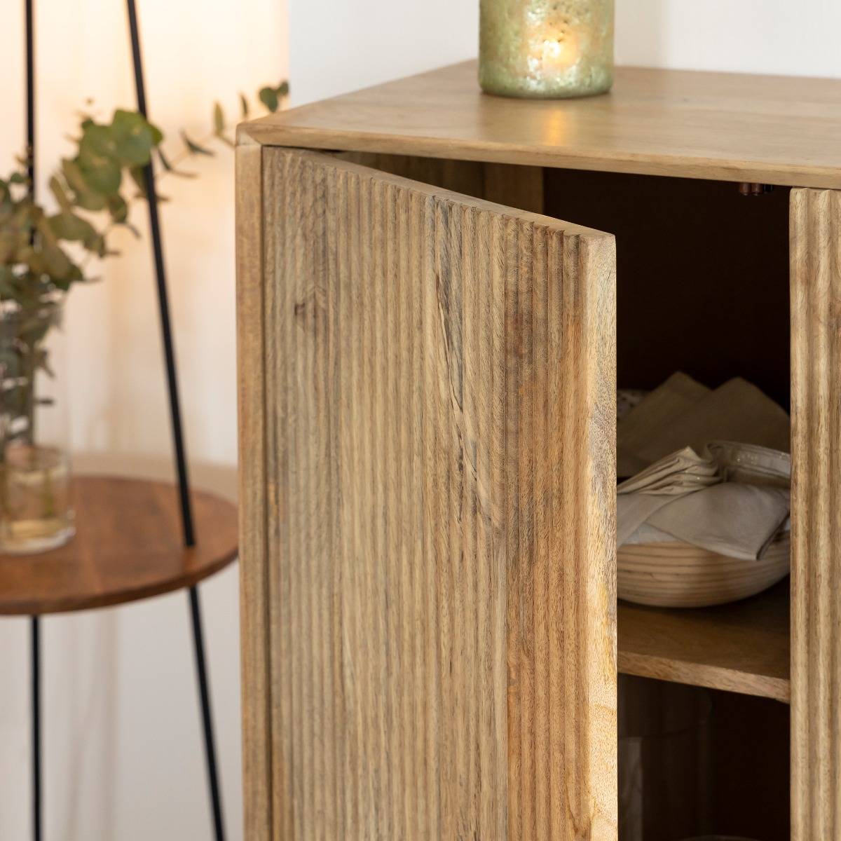 Armoire en bois de manguier EWAN bois clair, MADE IN MEUBLES 