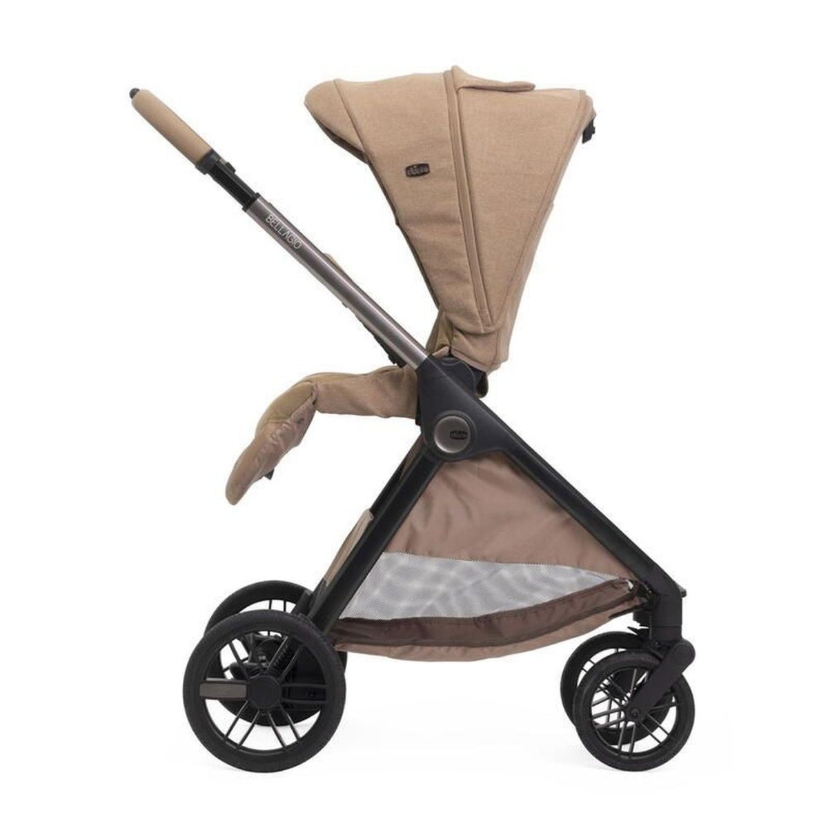 Poussette duo Bellagio 2 + siège auto First Seat Recline i-Size marron, CHICCO