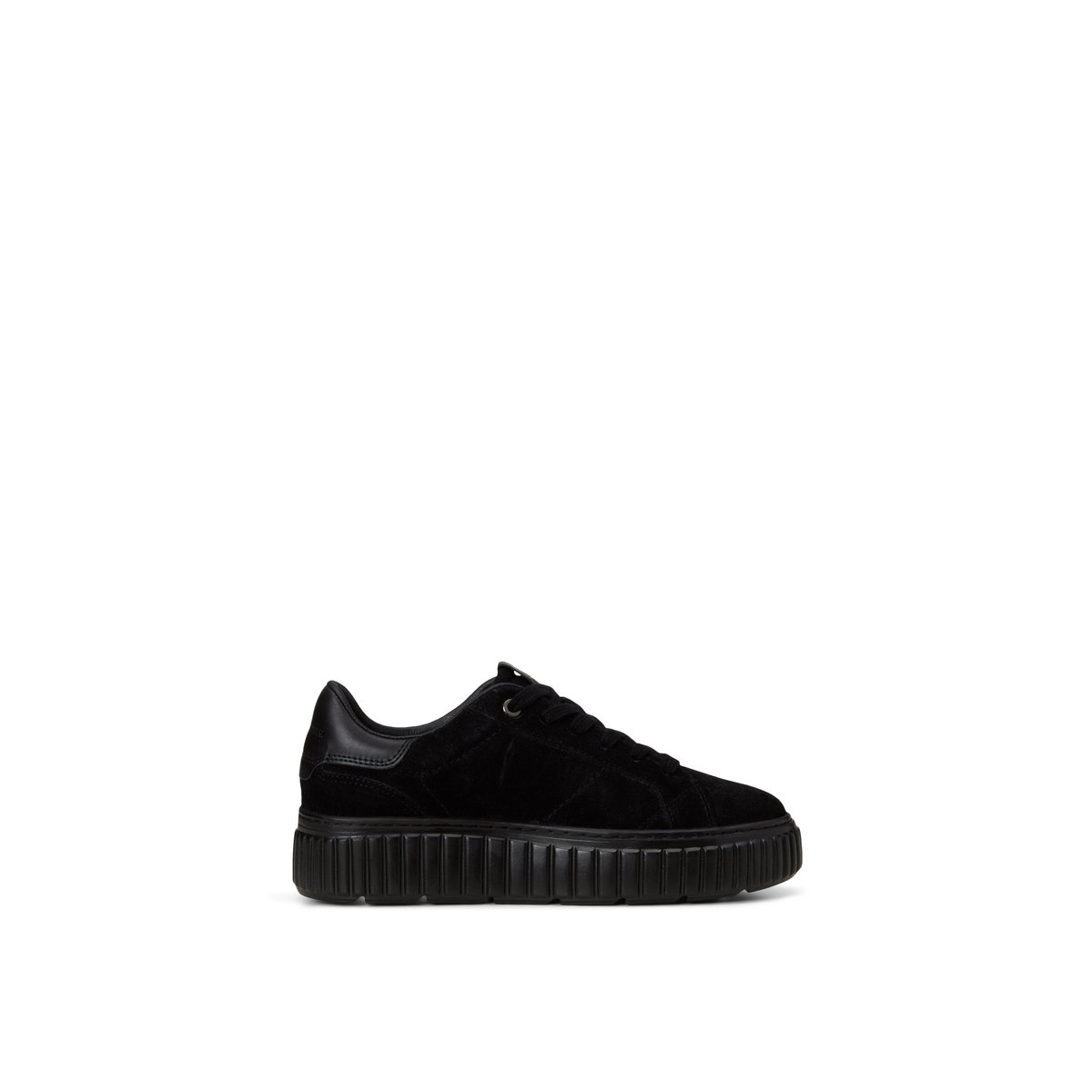 Modèle de baskets Svenja en cuir velours noir, MARC O'POLO