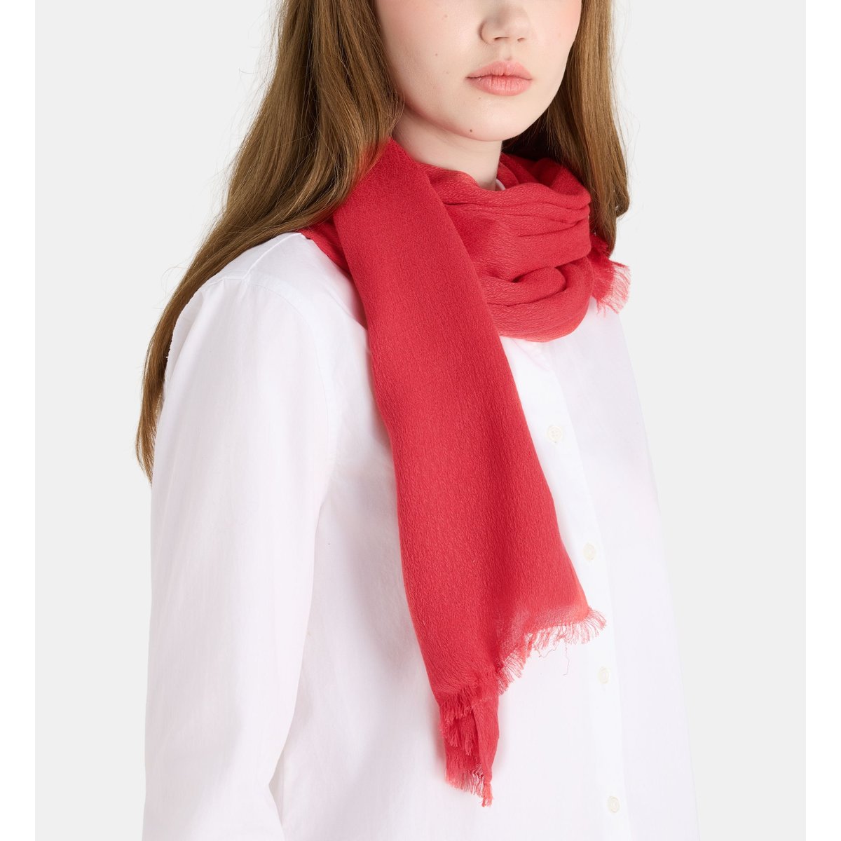 Etole alcesta en viscose et modal rouge, GALERIES LAFAYETTE