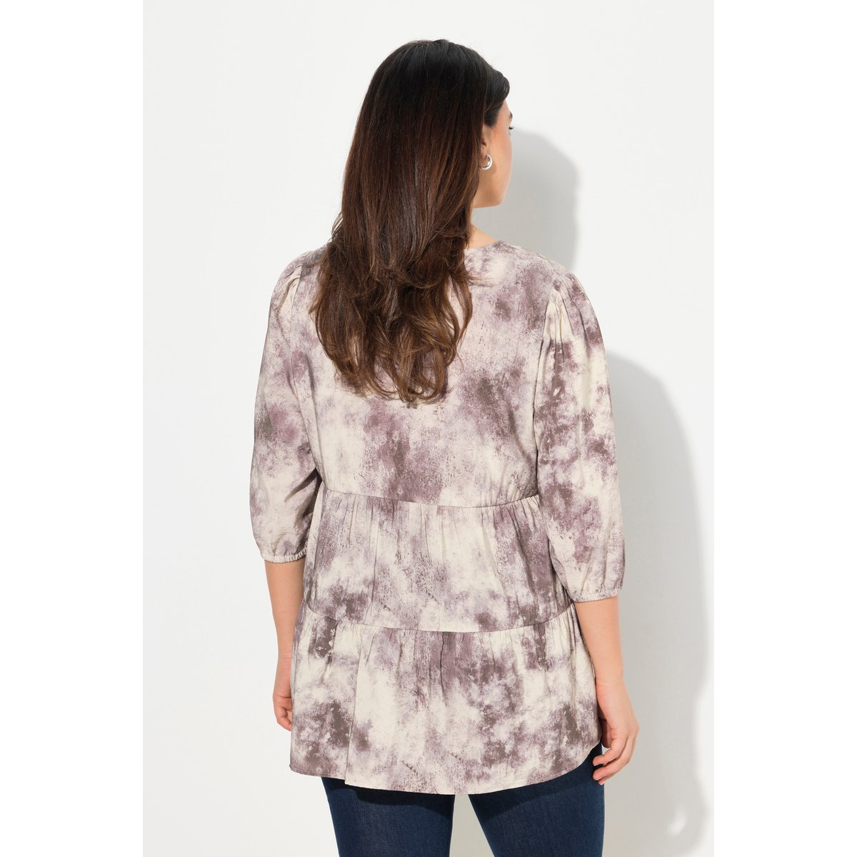 Blouse avec décolleté en V champagne clair, ULLA POPKEN