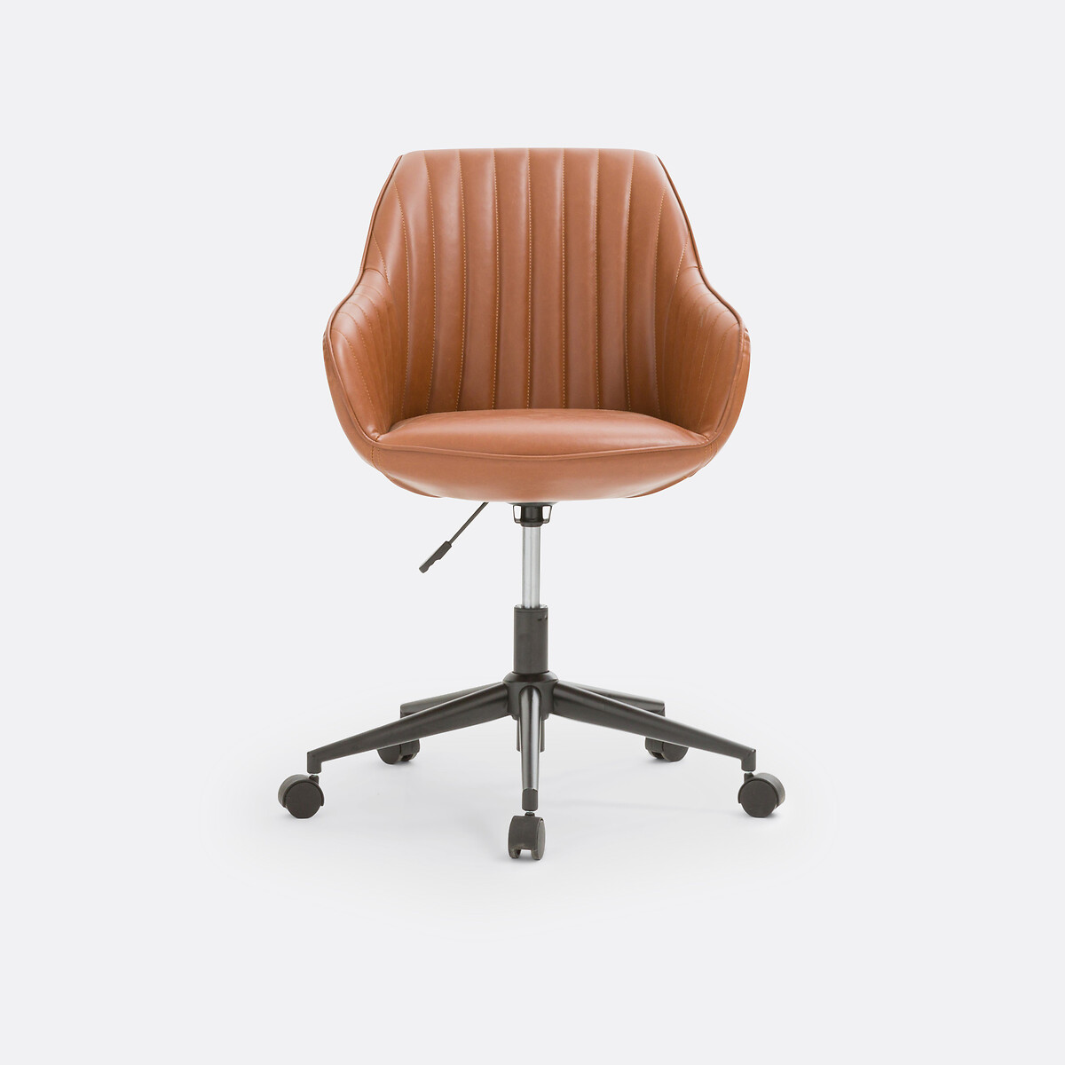 Sillón de escritorio con ruedas, Hiba coñac, LA REDOUTE INTERIEURS