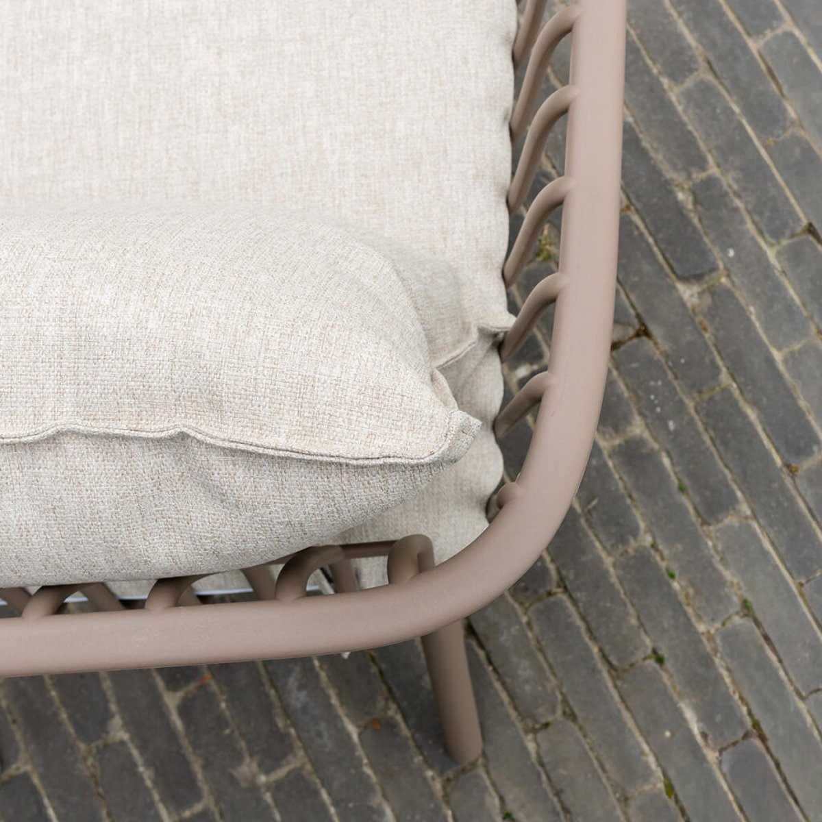 Fauteuil de jardin en résine et acier Marron MARINA marron glacé, WILSA GARDEN