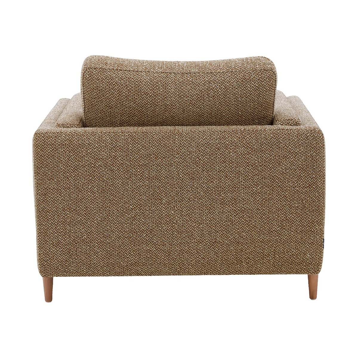 Fauteuil design en tissu texturé et bois URBINO marron, HABITAT