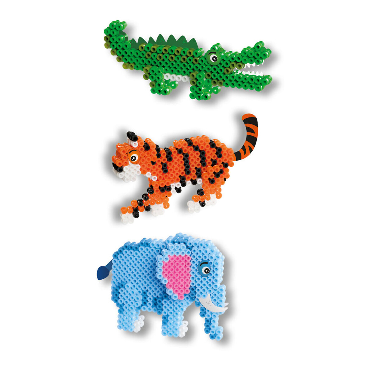 Brinquedo "Missangas 3D - animais selvagens", SES multicolor, SES