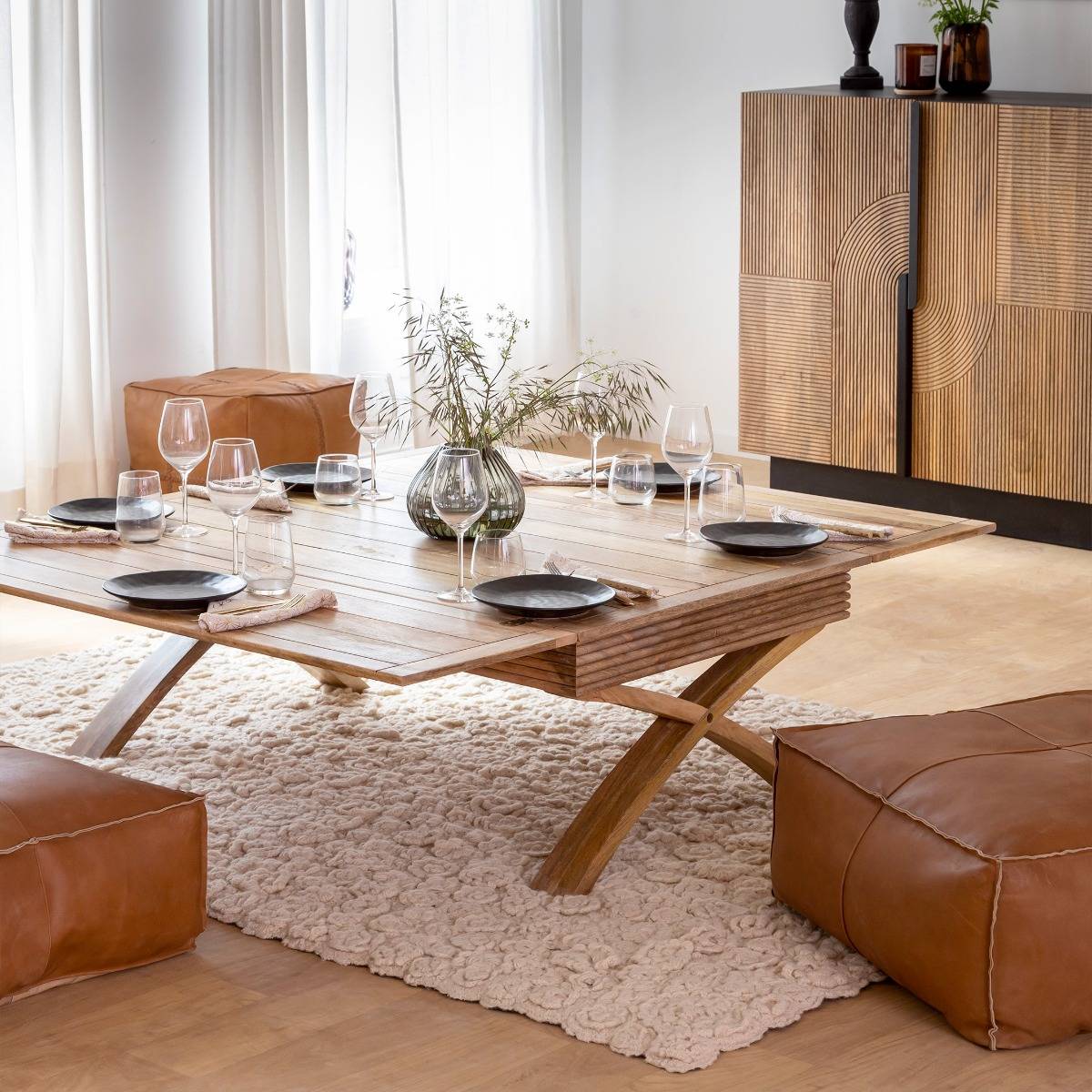 Table basse en bois de manguier LUCE bois clair, MADE IN MEUBLES 