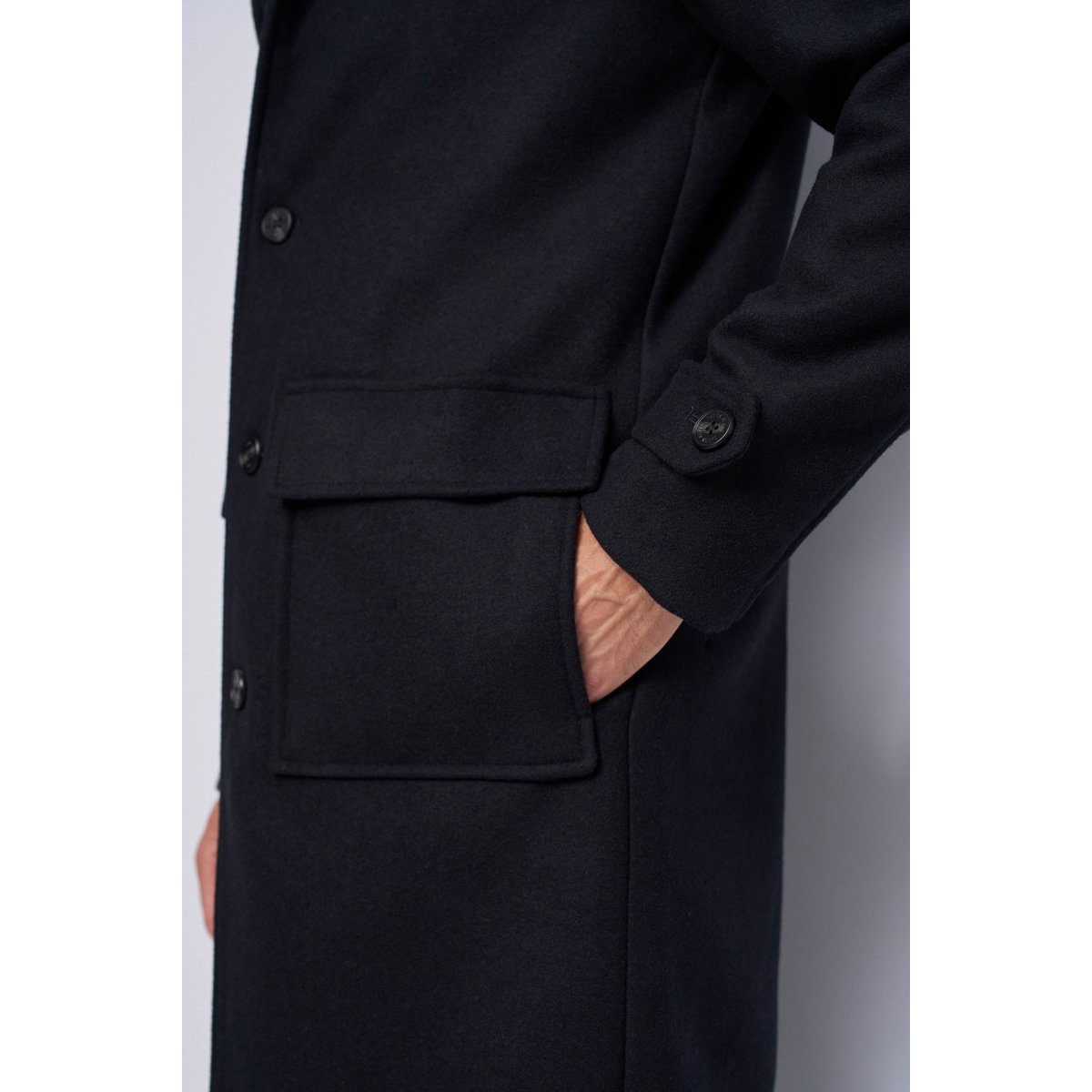 MANTEAU EN DRAP AVEC CAPUCHE bleu foncé, SALSA JEANS