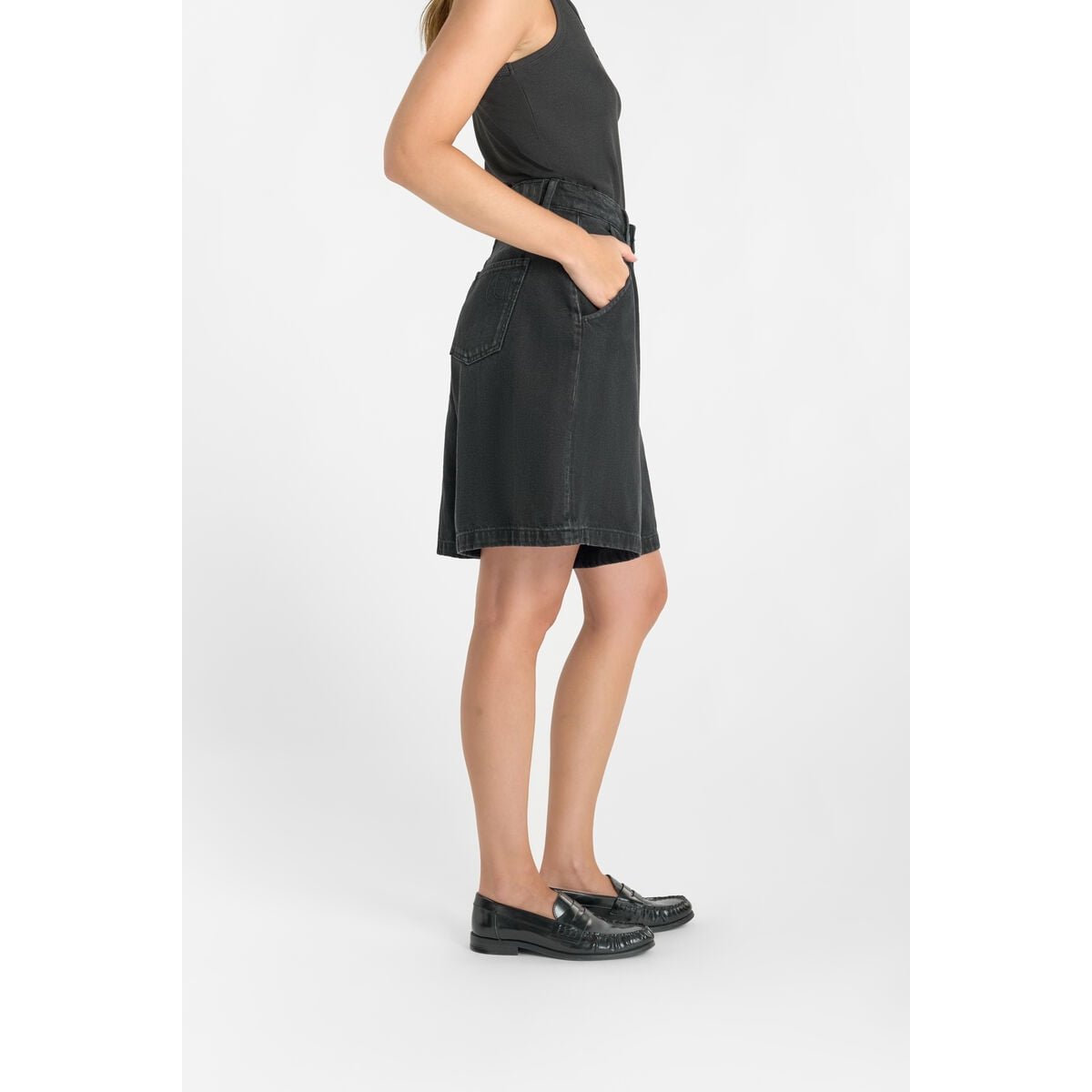 Bermuda short en jeans LOVA black, LE TEMPS DES CERISES