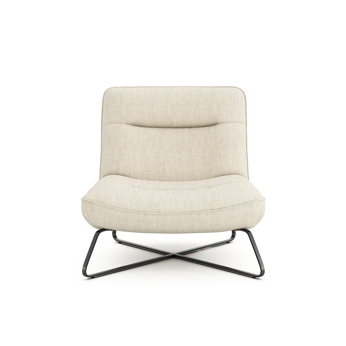 Fauteuil toile en lin, Helma gris, AM.PM