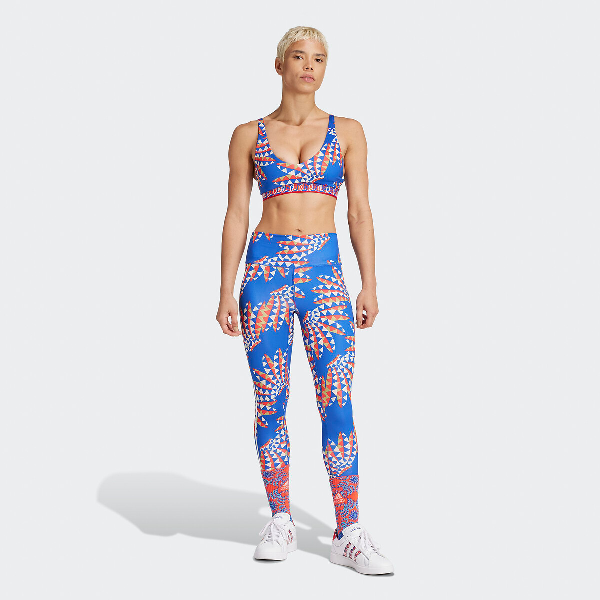 Legging graphique Farm Rio bleu/orange, adidas Performance