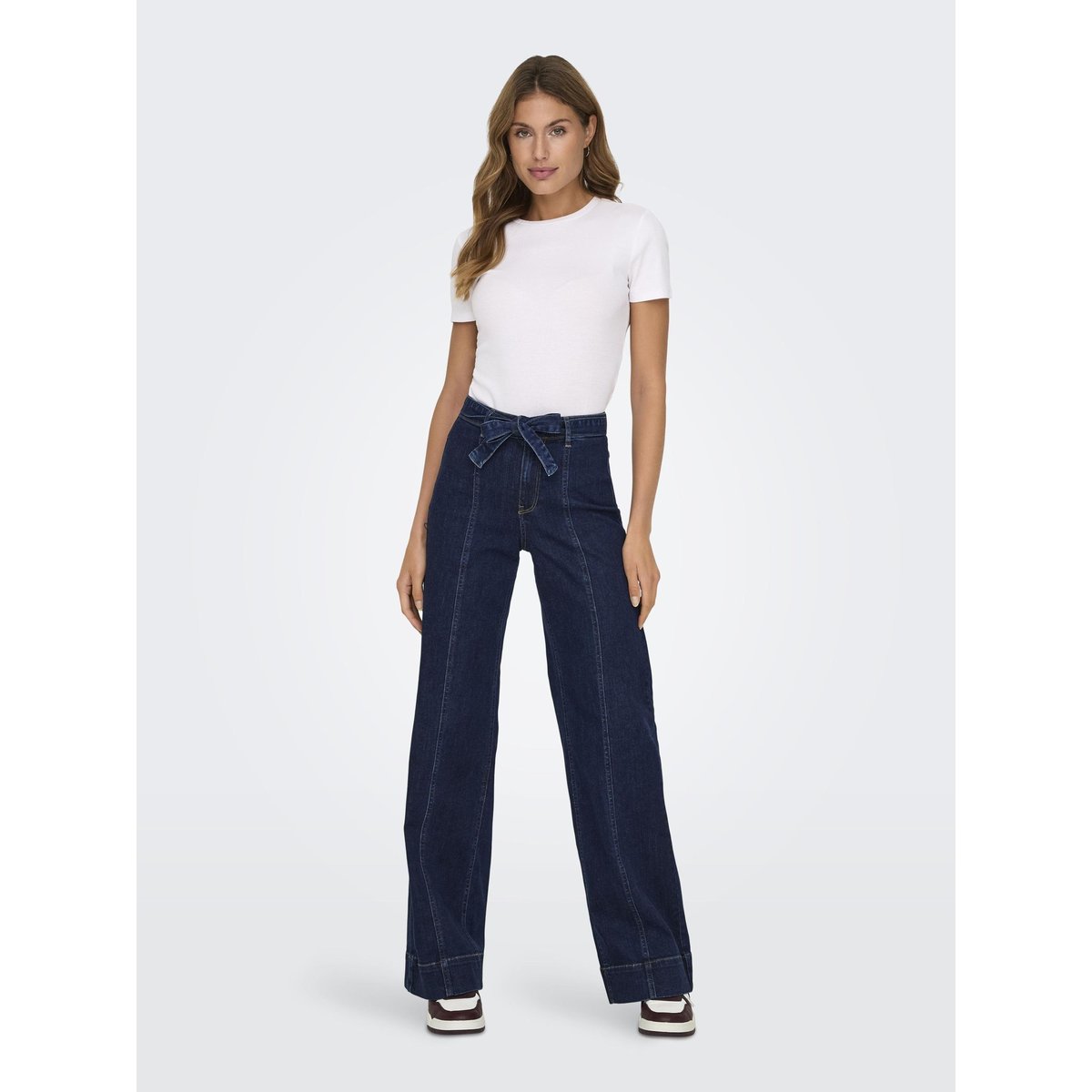 Jean À Jambe Large dark blue denim, ONLY