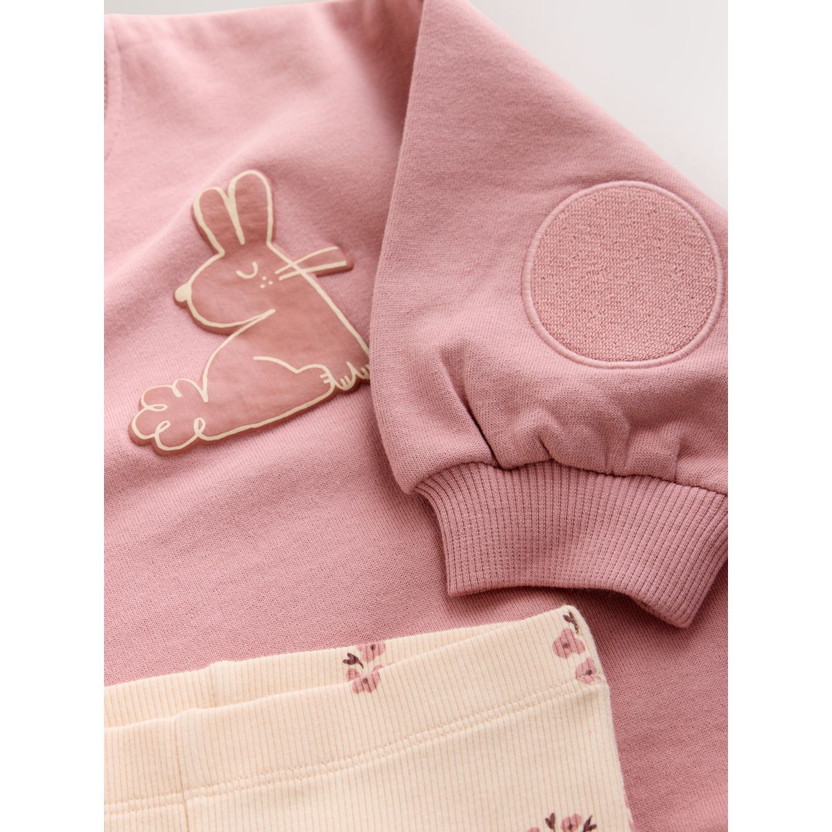 Ensemble legging évasé et sweat animaux roses à motifs, NEXT