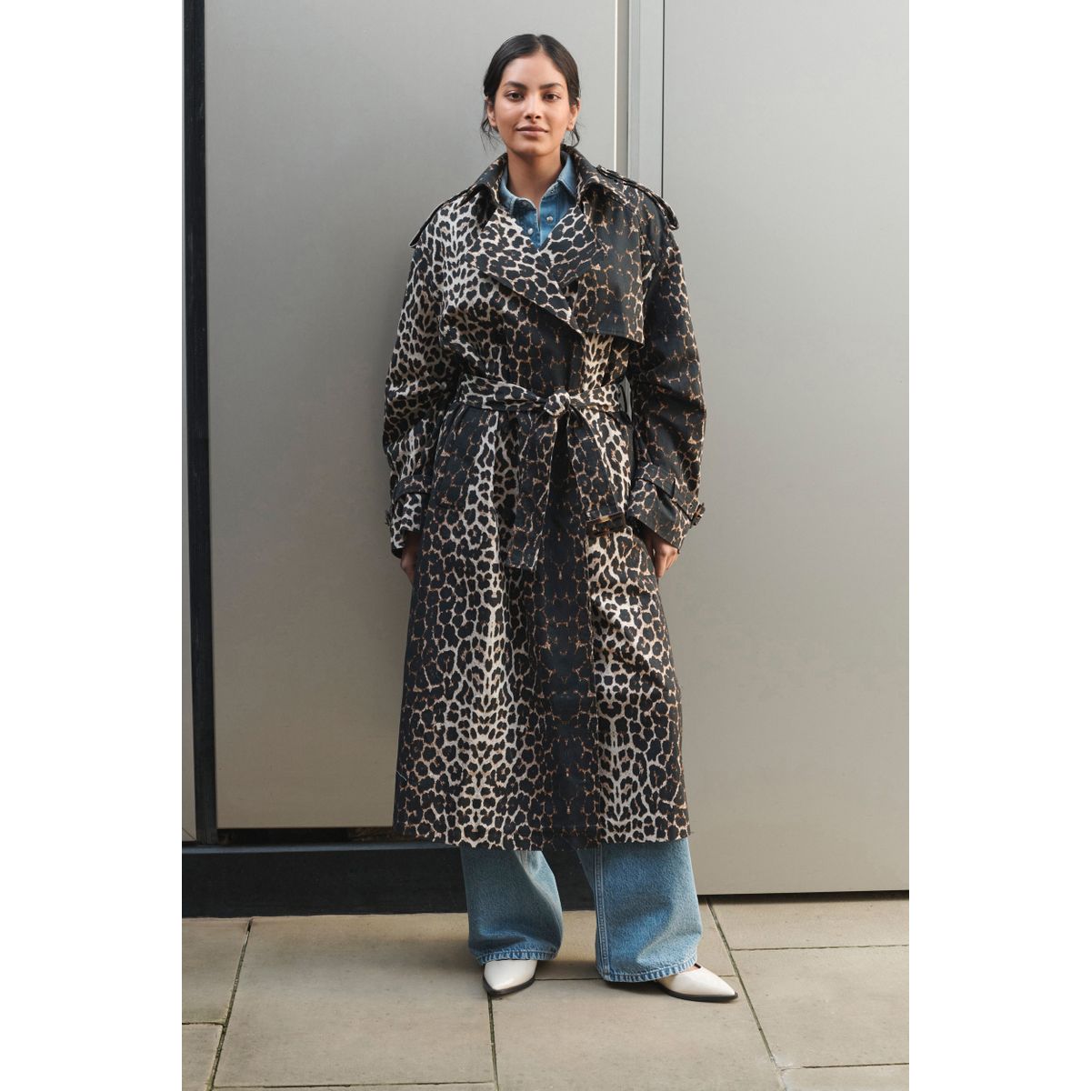 Manteau imprimé avec ceinture imprimé animal, NEXT