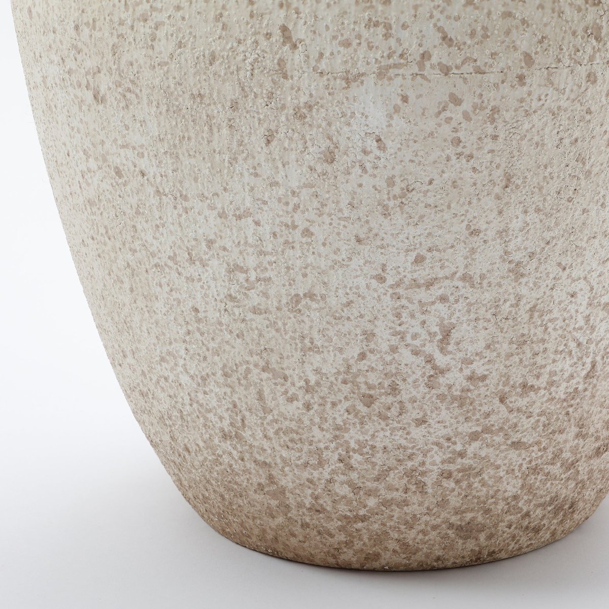 Vase en métal H27 SOLEA blanc, SIA DECO