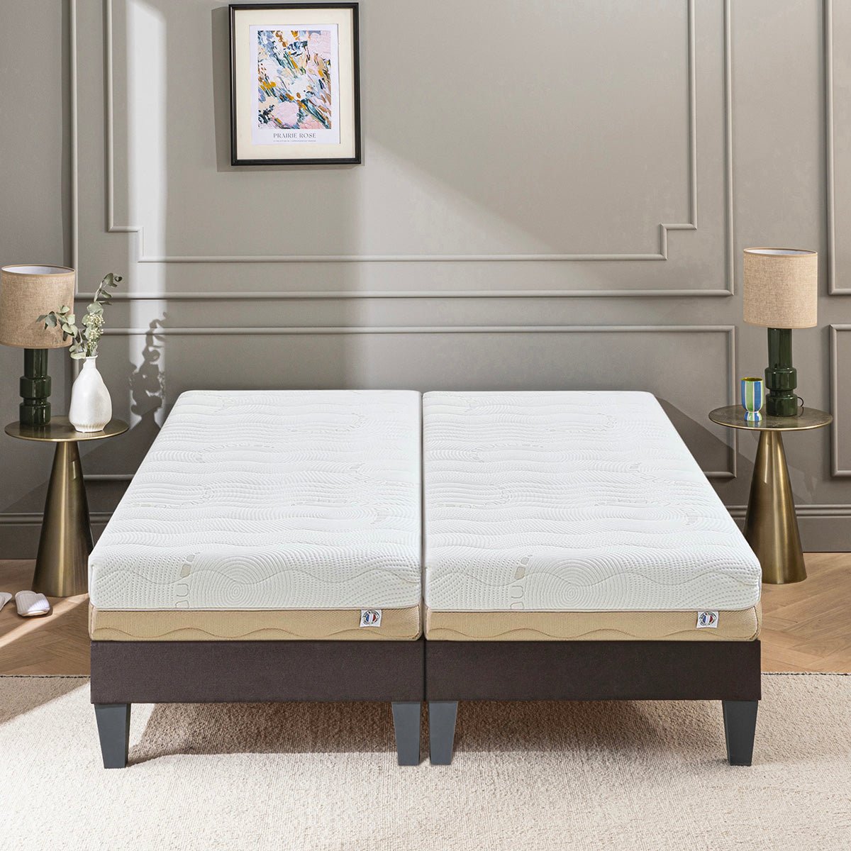 Matelas Mémoire de forme 24 cm ONDULATO - 80x190 cm couleur unique, BELLECOUR