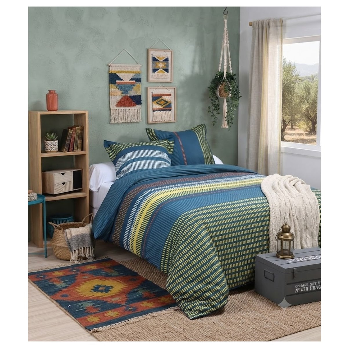 Parure de lit Collection Weasley bleu, EDEN