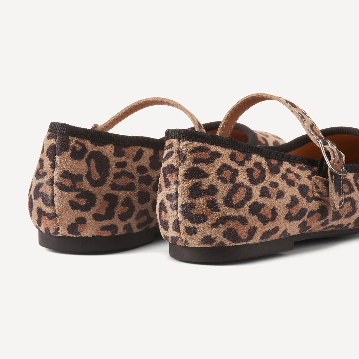 Kids Suede Ballet Pumps in Leopard Print leopard print, LA REDOUTE COLLECTIONS