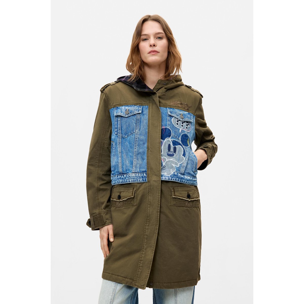 Parka en coton Mickey™ vert, DESIGUAL