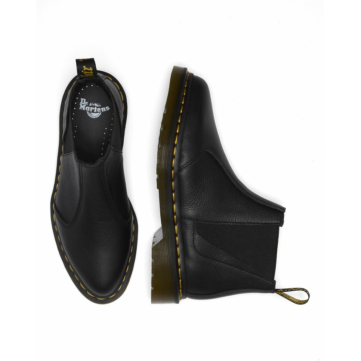 Stivaletti Chelsea in pelle Bianca II Virginia nero , DR. MARTENS