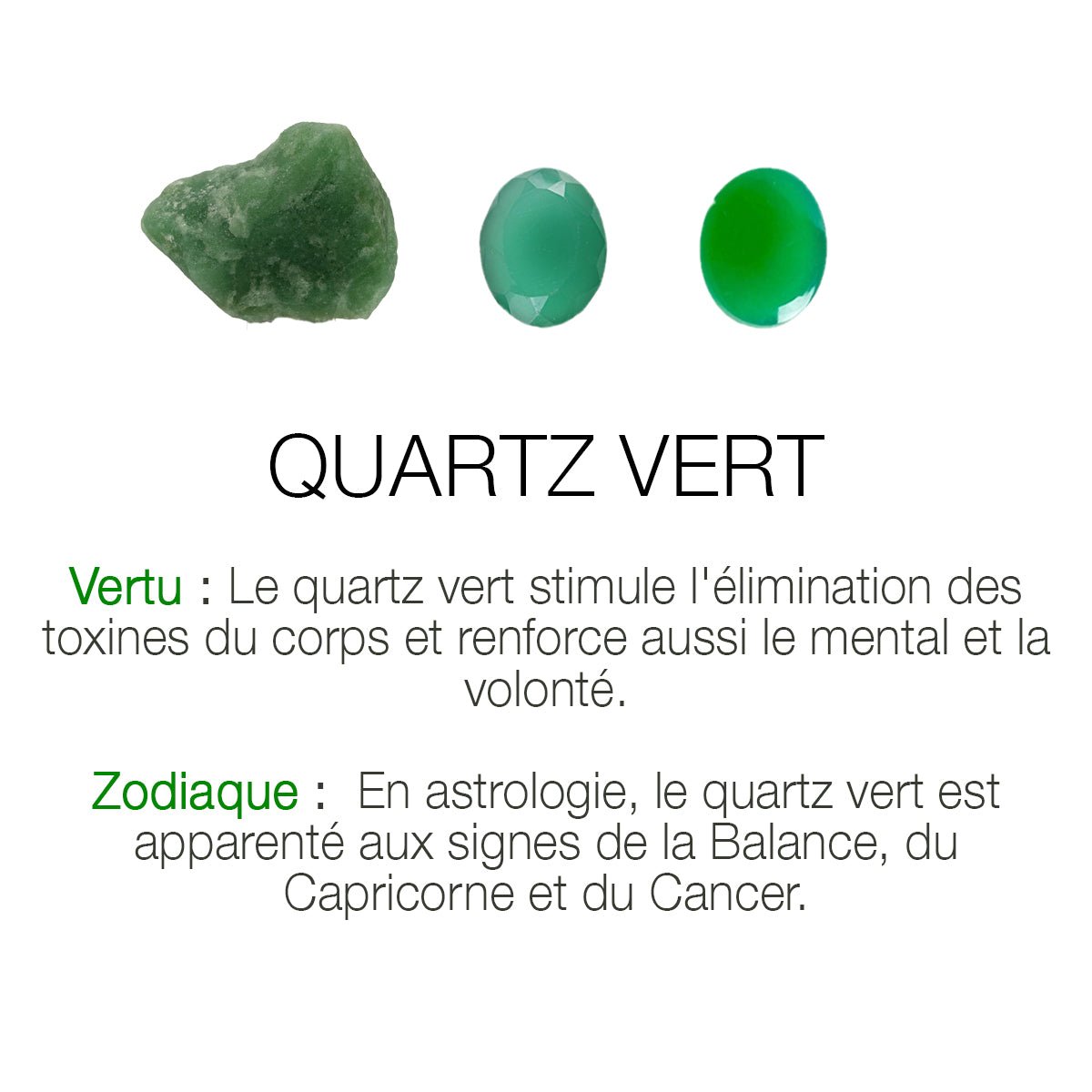 Bracelet multi moorea quartz vert vert, CAROLINE NAJMAN
