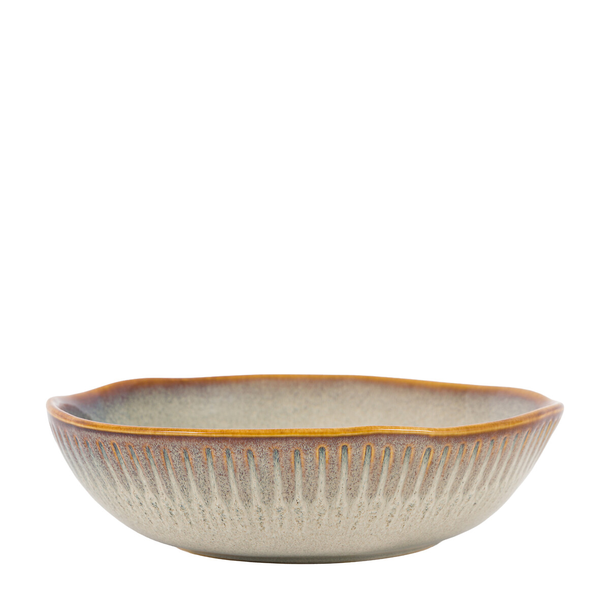 Set of 4 Harville Ridged Pasta Bowls in Stone brown              , ÉDITÉ