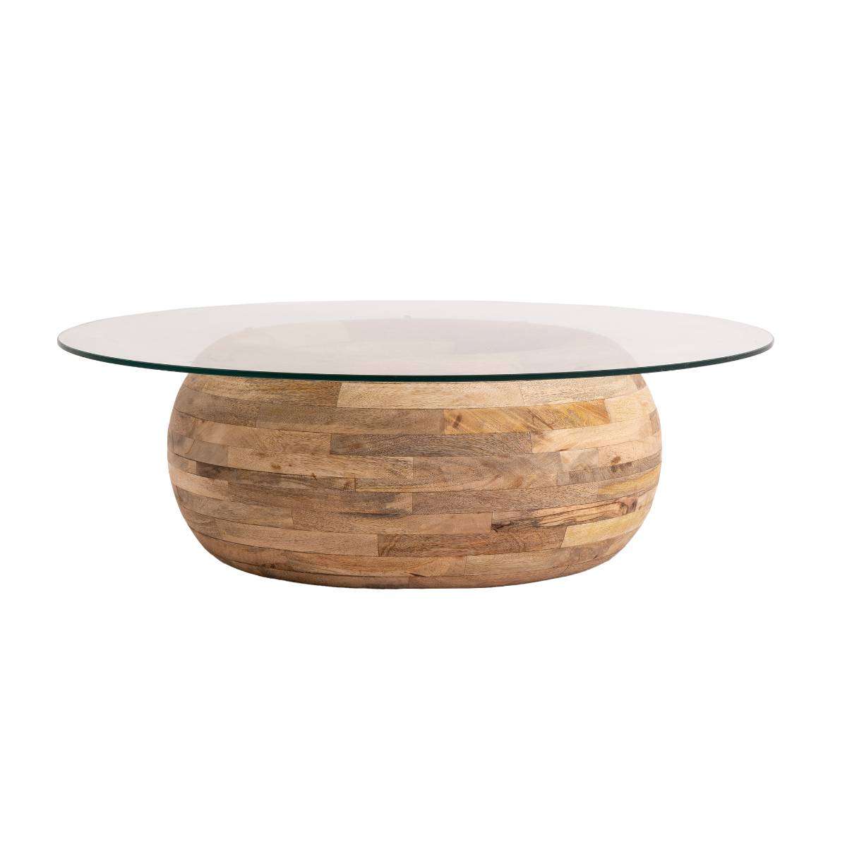 Table basse en bois de manguier NERYS bois clair, MADE IN MEUBLES 