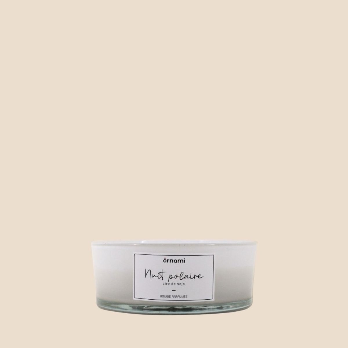 Bougie parfumée en cire de soja 4 mèches "Nuit polaire" 380gr blanc, ORNAMI
