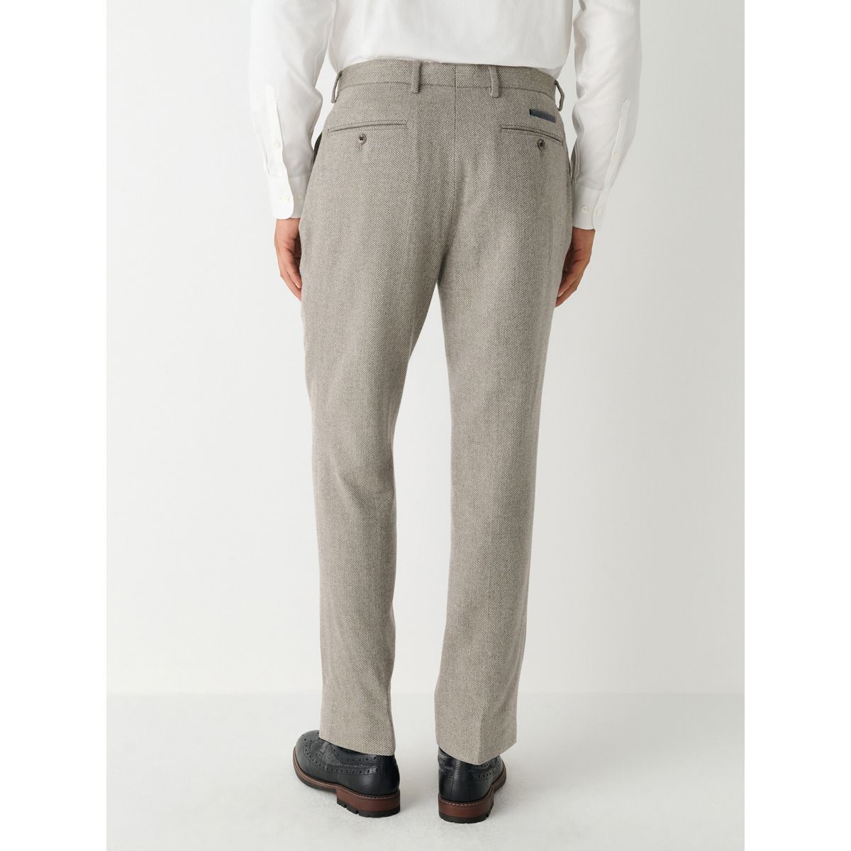 Pantalon de costume slim et texturé à liserés naturel, NEXT