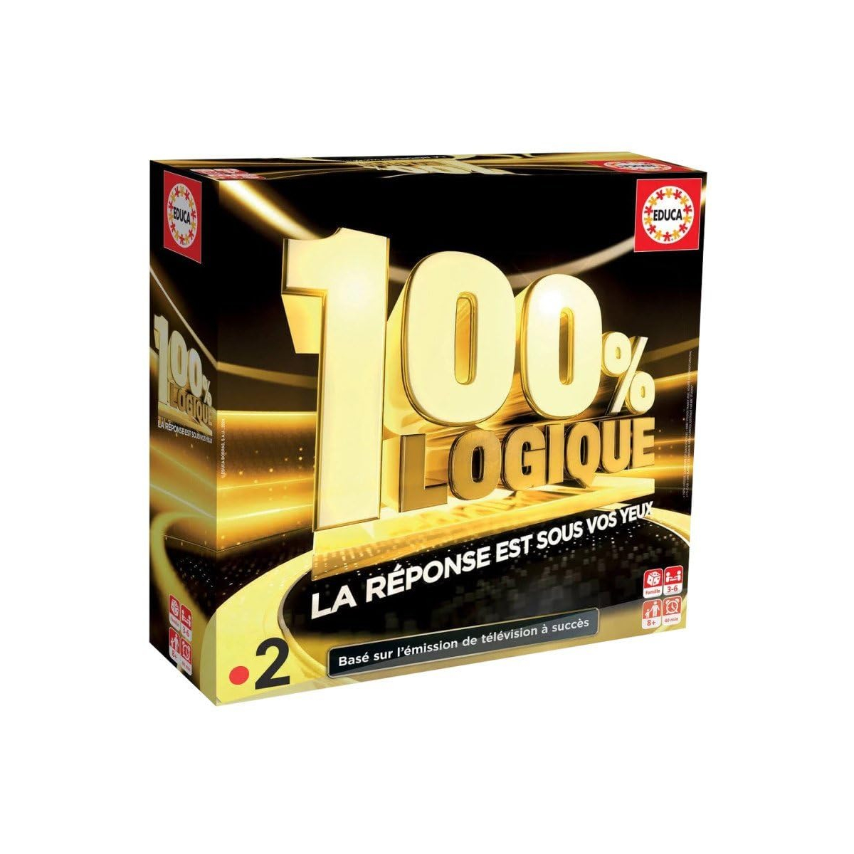 100 pourcent logique jeu de societe couleur unique, EDUCA