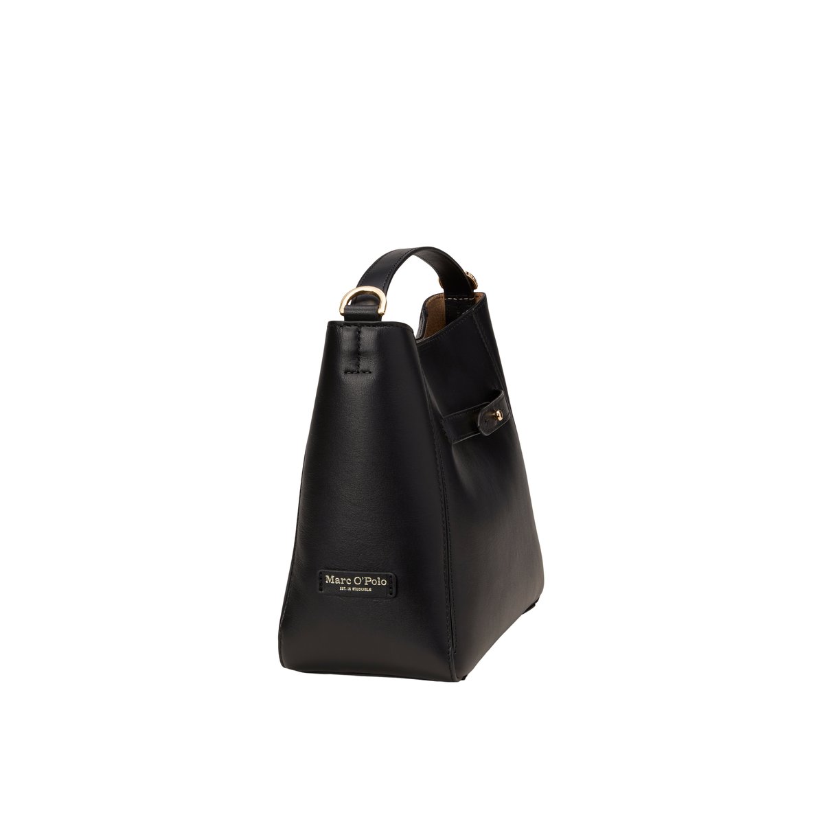 Hobo Bag small en cuir de veau noble noir, MARC O'POLO