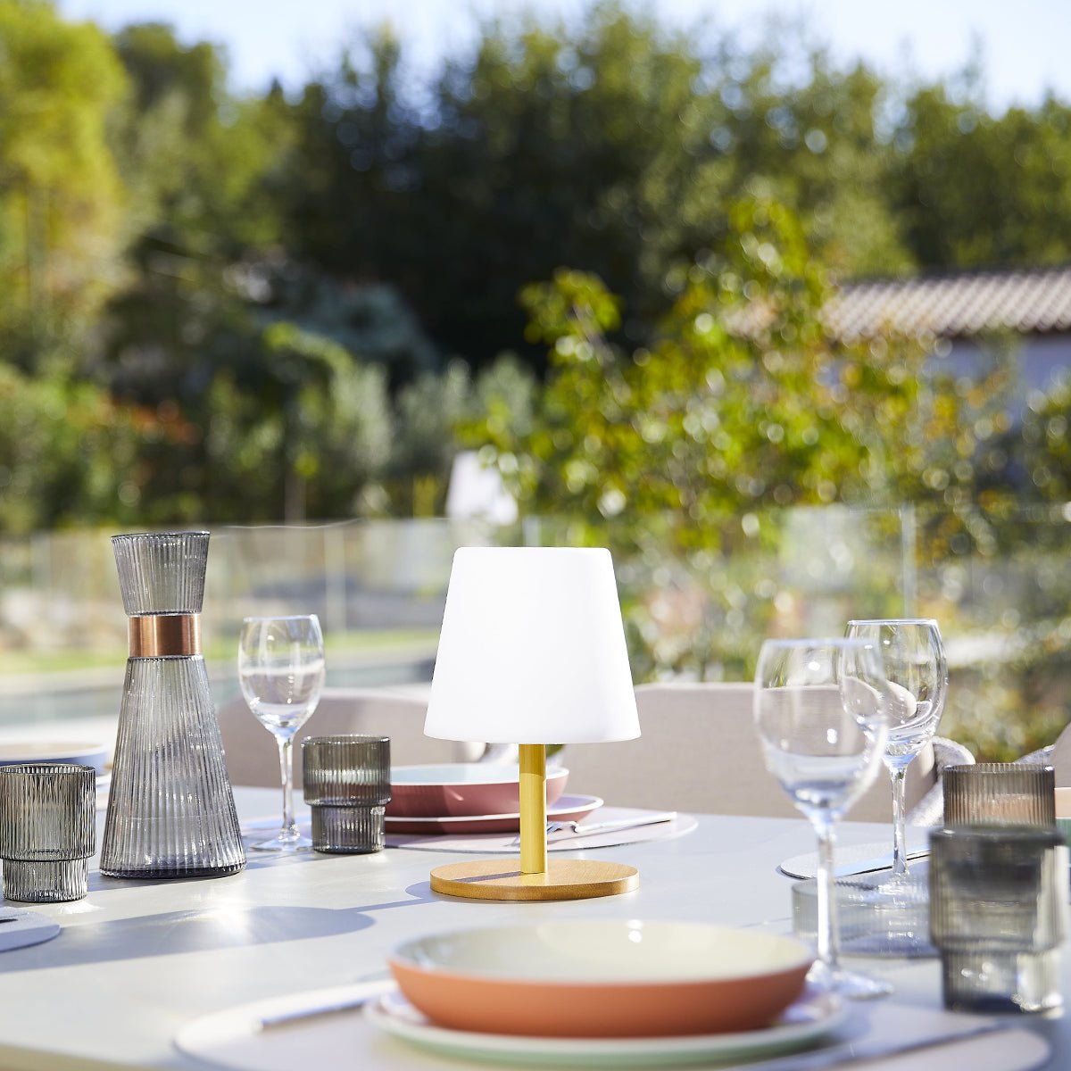 Lampe de table sans fil STANDY MINI bois, LUMISKY