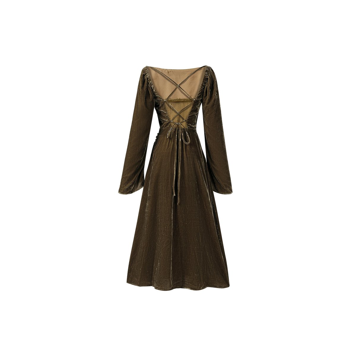 Robe longue THELMA marron glace, FRNCH
