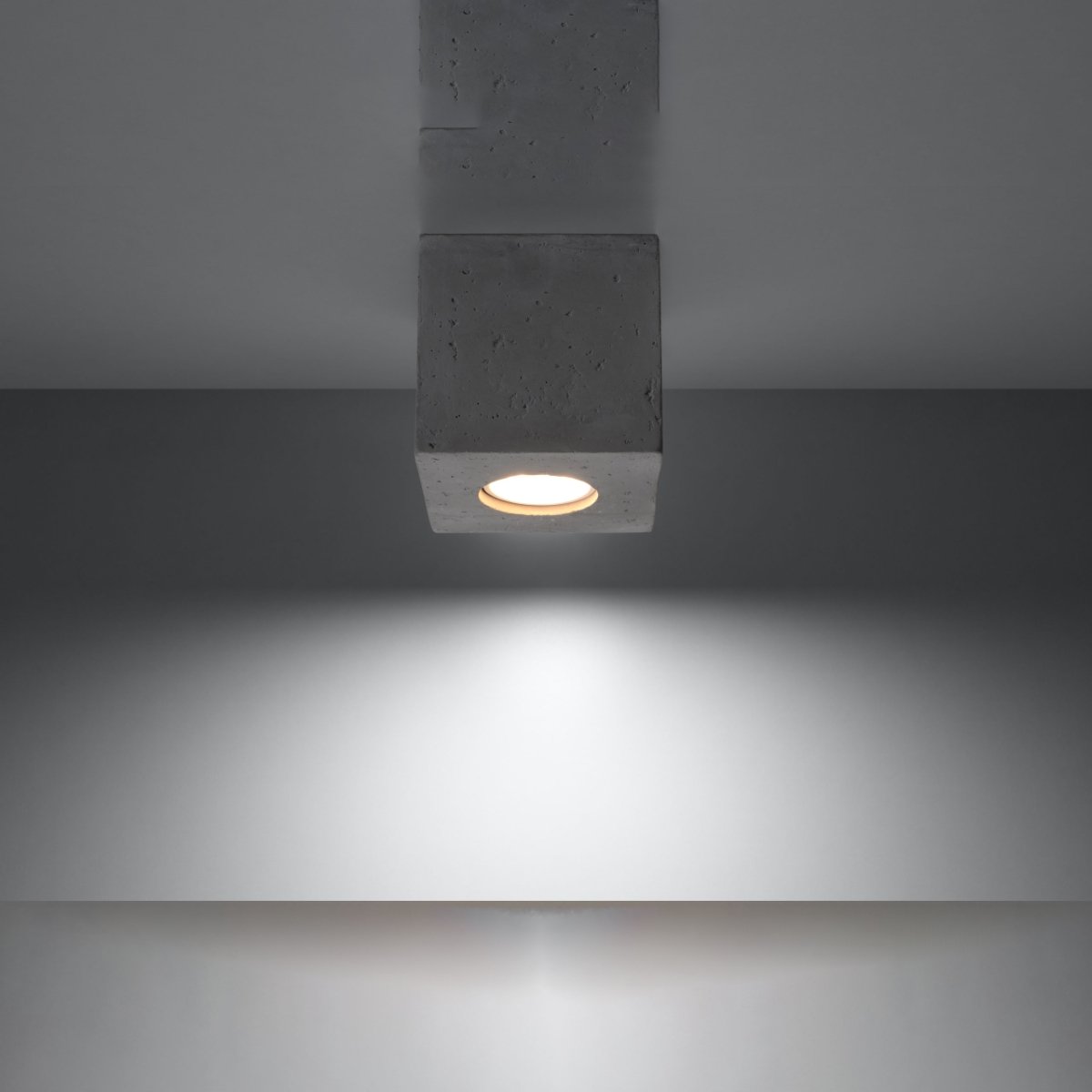 Plafonnier Béton Gris GU10 1 Quad gris, EDEN
