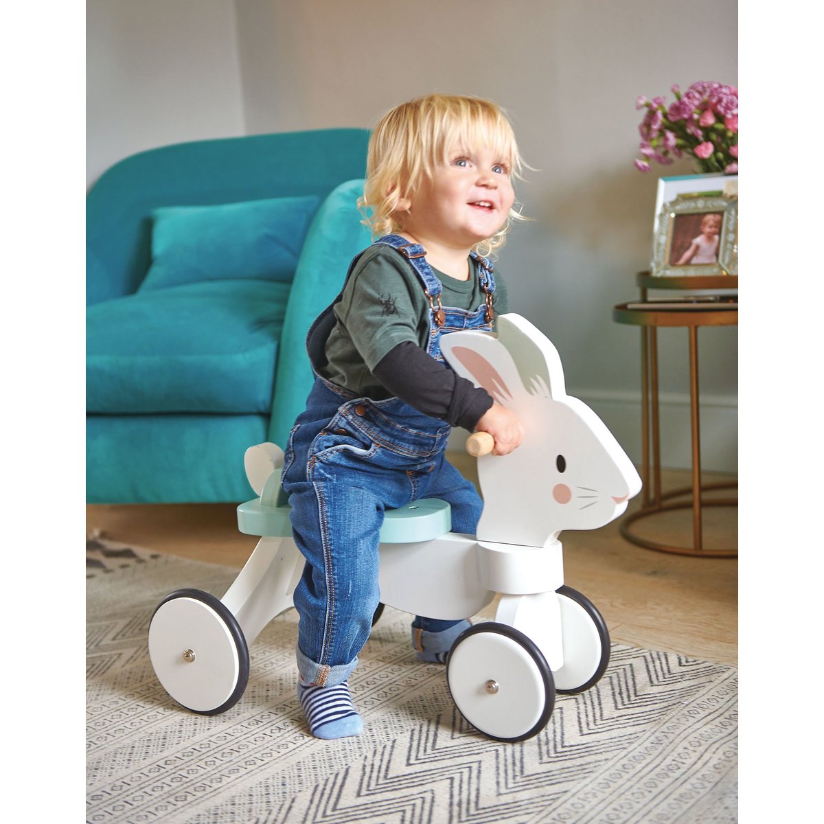 Porteur blanc, bleu, TENDER LEAF TOYS