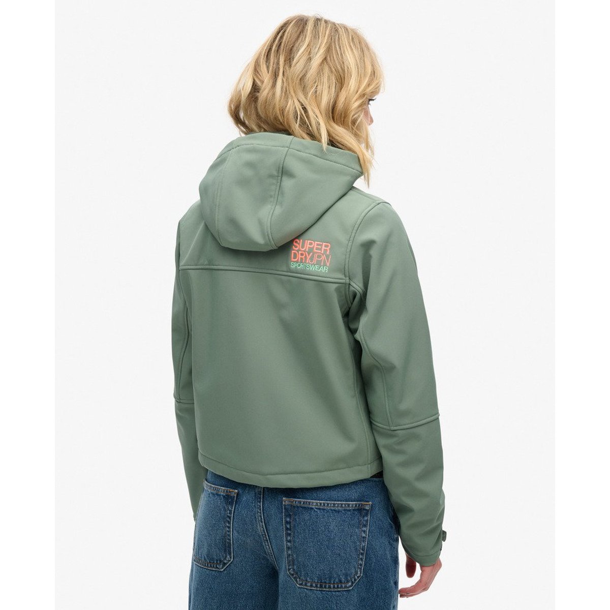 Veste à capuche Softshell Trekker kaki laurier, SUPERDRY